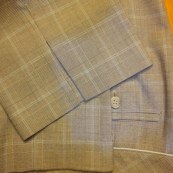 Nice West Back/Baby Blue/White Plaid Ankle Trousers - Size 8 - Picture 11 of 11